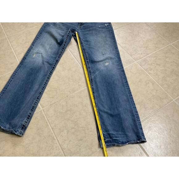 BKE Jeans Tyler Mens Size 32L (32x33.5) Distressed Faded Straight Leg - Picture 7 of 9